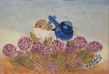 Pair of Wrens on Stirling Pom Poms